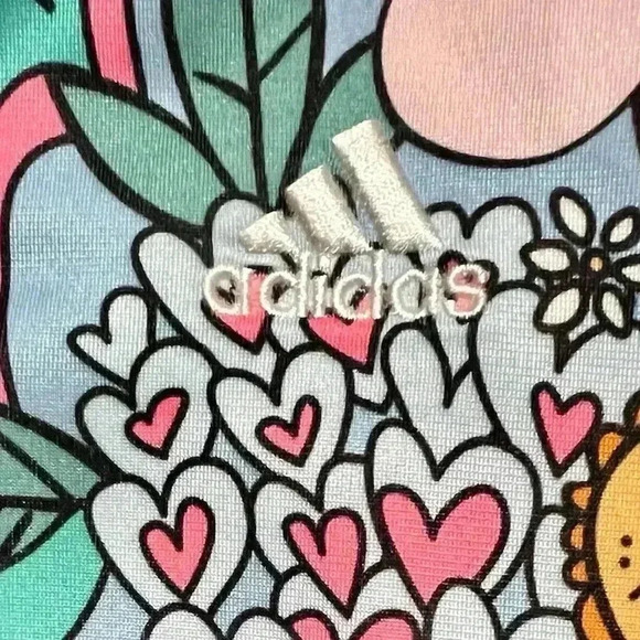 Girls size lg (14) adidas colorful jacket pre owned - Picture 2 of 11